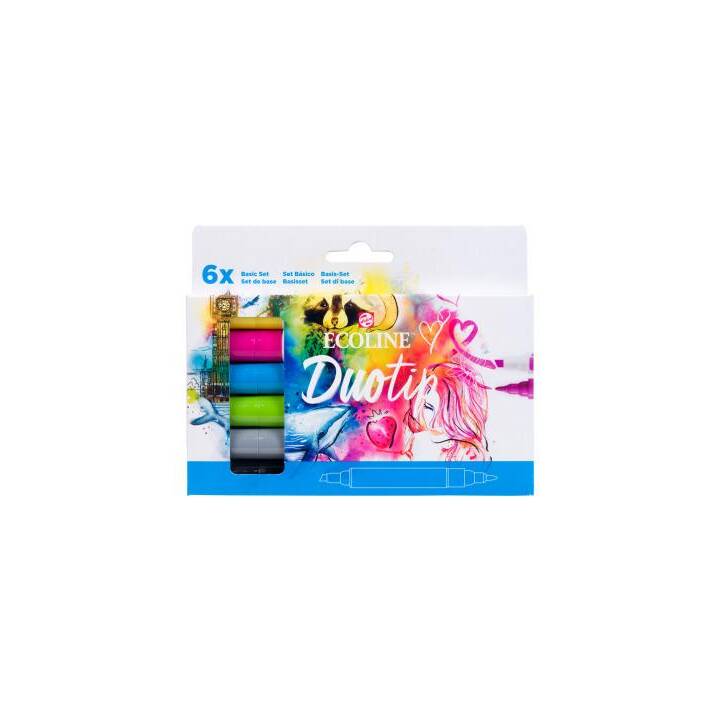 TALENS Ecoline Duotip Basis Set Matita a inchiostro (Multicolore, 6 pezzo)