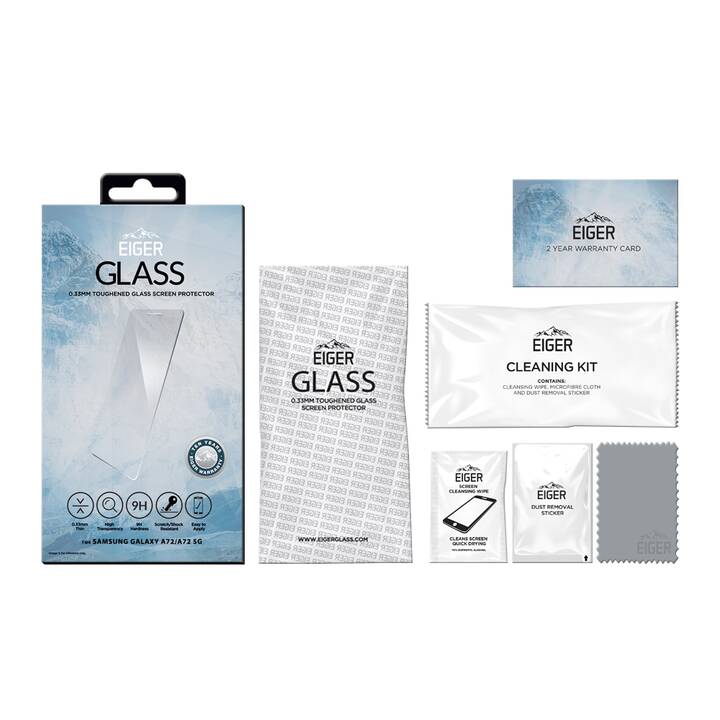 EIGER Verre de protection d'écran Glass (Galaxy A72)