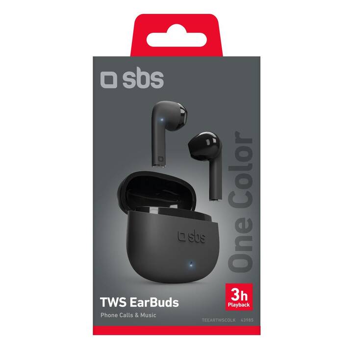 SBS True Wireless One Color (Bluetooth 5.1, Schwarz)