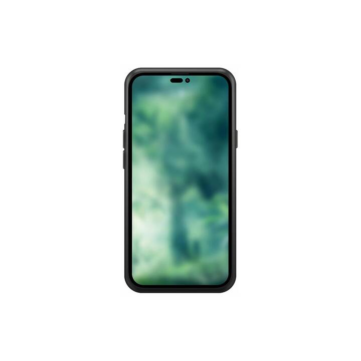 XQISIT Backcover MagSafe (iPhone 14 Pro, Einfarbig, Schwarz)