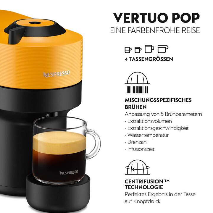 DELONGHI Vertuo Pop (Nespresso Vertuo, Giallo)