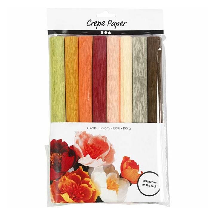CREATIV COMPANY Papier crépon (Multicolore, 8 pièce)