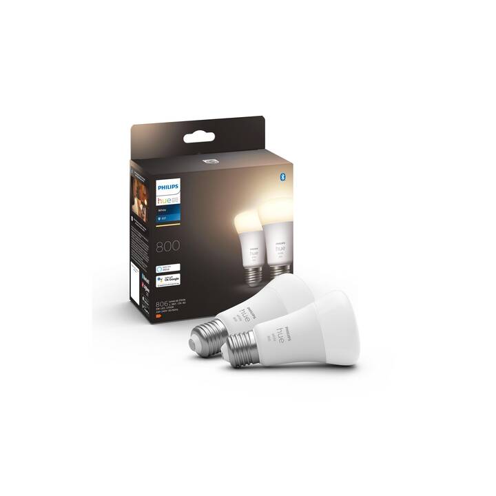 PHILIPS HUE Ampoule LED White (E27, ZigBee, Bluetooth, 9 W)