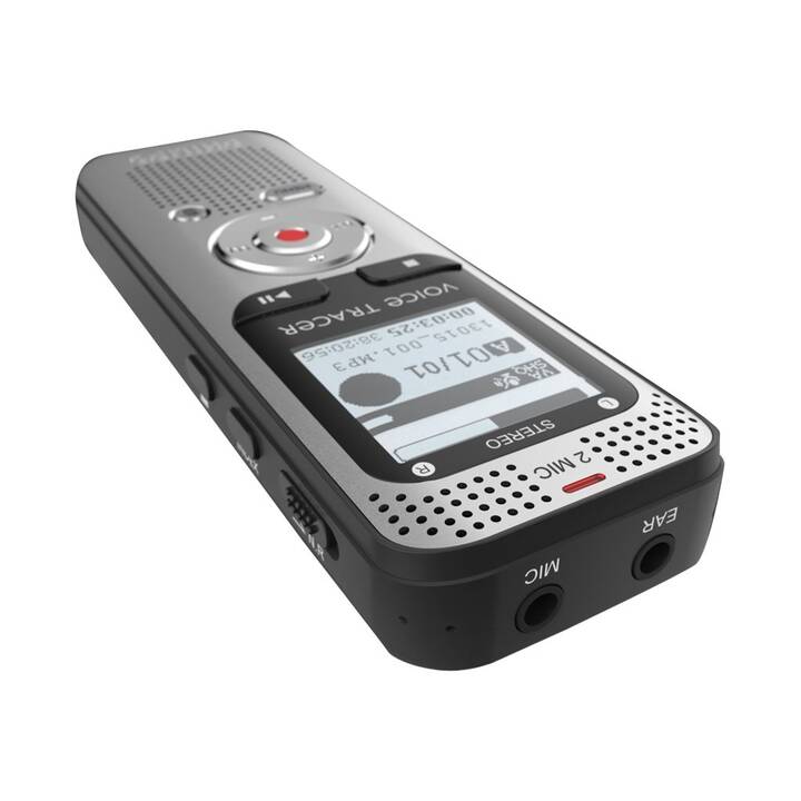 PHILIPS Voice Tracer DVT2010 (8 GB, Argent, Noir)