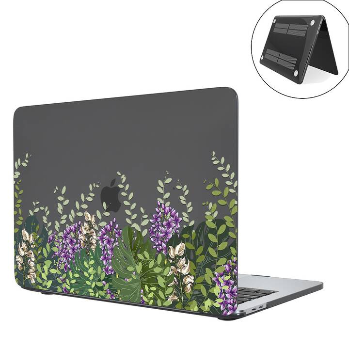 EG Hülle für MacBook Air 13" (Apple M1 Chip) (2020) - Grün - Blumen