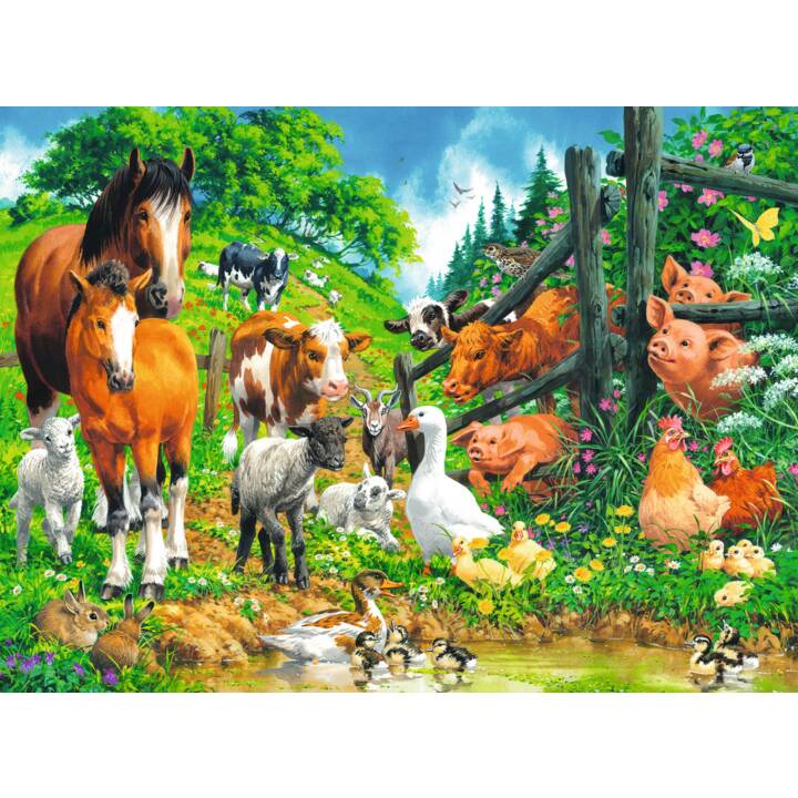 RAVENSBURGER Bauernhoftiere Bauernhof Puzzle (100 x)