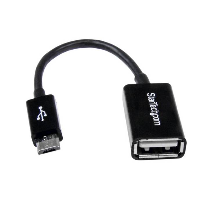 STARTECH.COM Adapter (Micro USB 2.0 Typ-B, USB 2.0 Typ-A, 0.127 m)