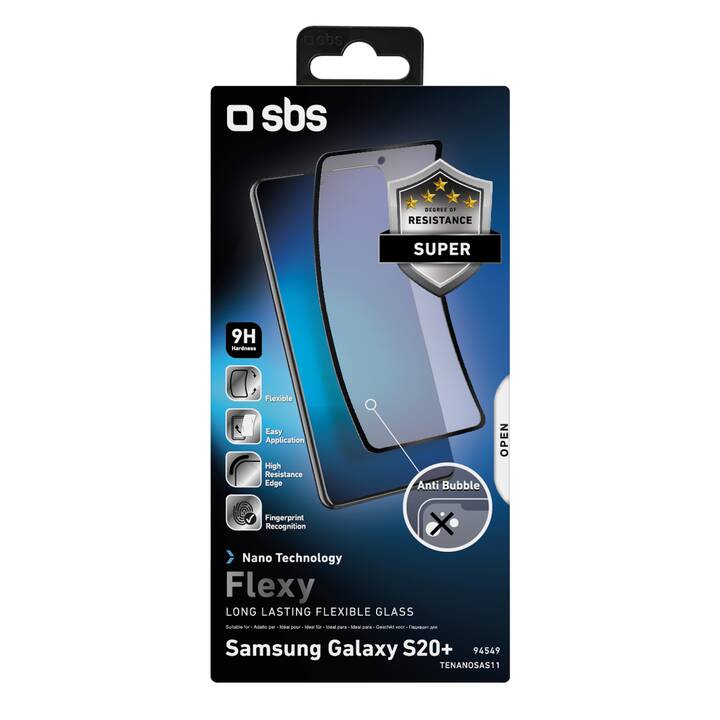 SBS Displayschutzglas Flexy (Galaxy S20+, 1 Stück)