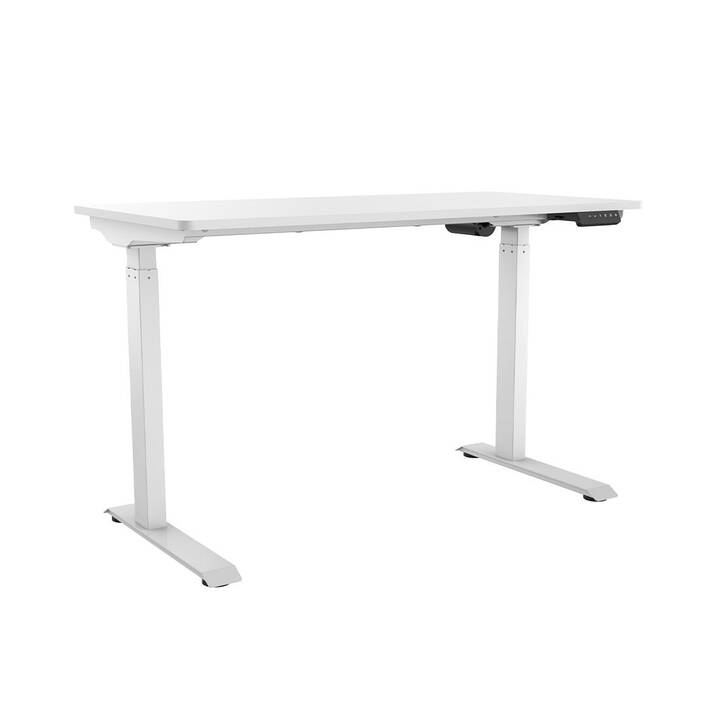CONTINI Tavolo da ufficio regolabile in altezza ET119 (Bianco, 120 cm x 60 cm x 73 cm)