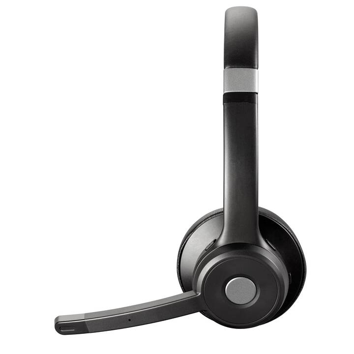 INTERTRONIC Office Headset (On-Ear, Kabellos, Schwarz)