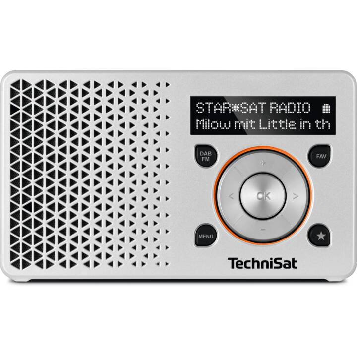 TECHNISAT DigitRadio 1 Radio pour cuisine / -salle de bain (Argent, Orange)