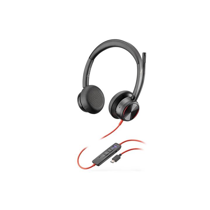 POLY Office Headset Poly Blackwire 8225 (On-Ear, Kabel, Schwarz)