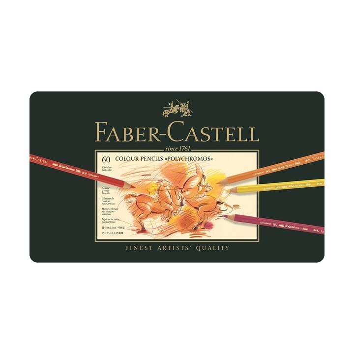 FABER-CASTELL Farbstift Polychromos (60 Stück)