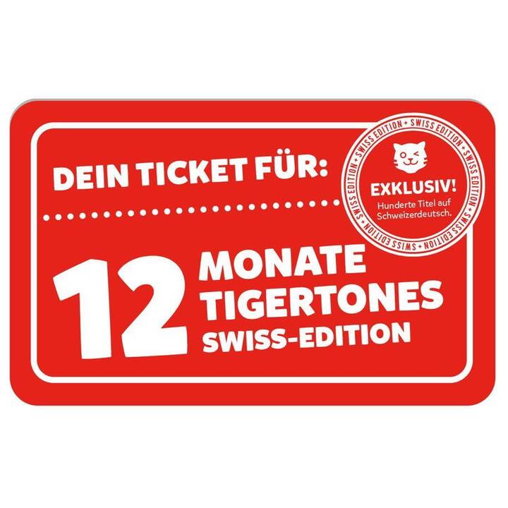 TIGERMEDIA Zugangsticket Tigertones 12 Monate Swiss-Edition (DE, Schweizerdeutsch, Tigerbox Touch)
