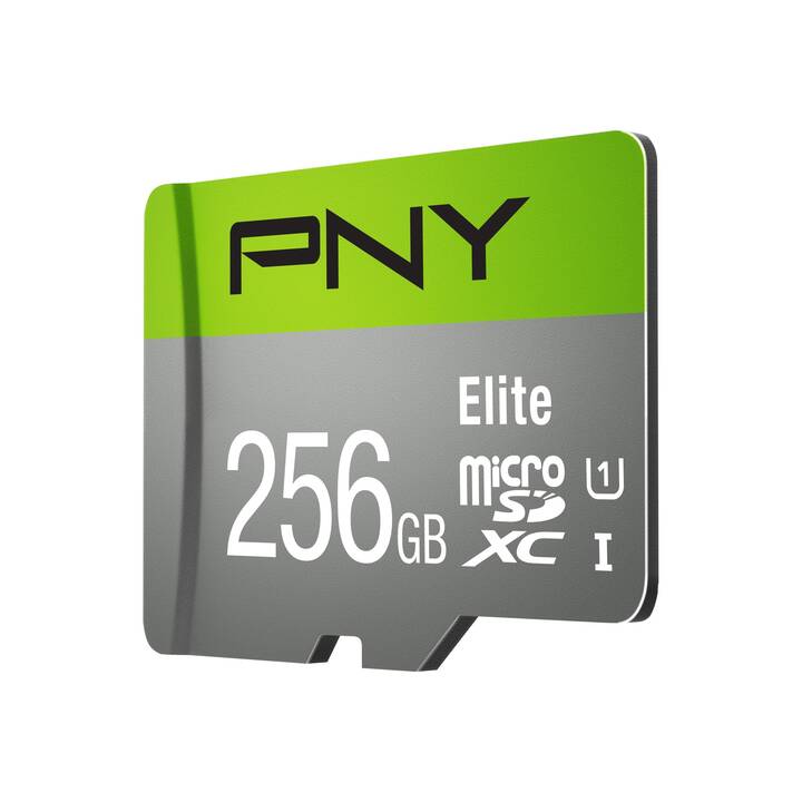PNY TECHNOLOGIES Micro SDXC UHS-I Elite  (Class 10, UHS-I Class 1, 256 Go, 90 Mo/s)