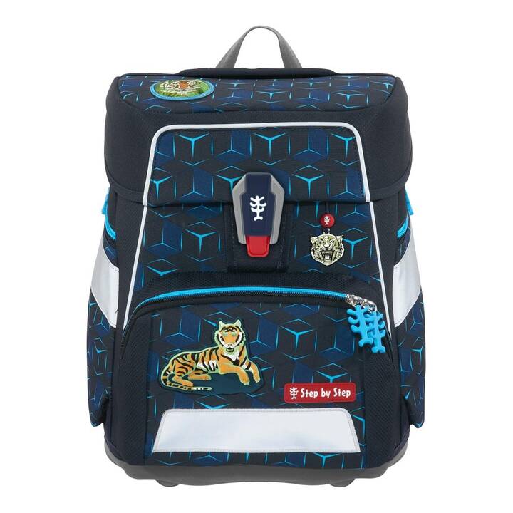 STEP BY STEP Jeu de sacoches Space Shine Tiger Night Kimba (20 l, Noir, Turquoise)
