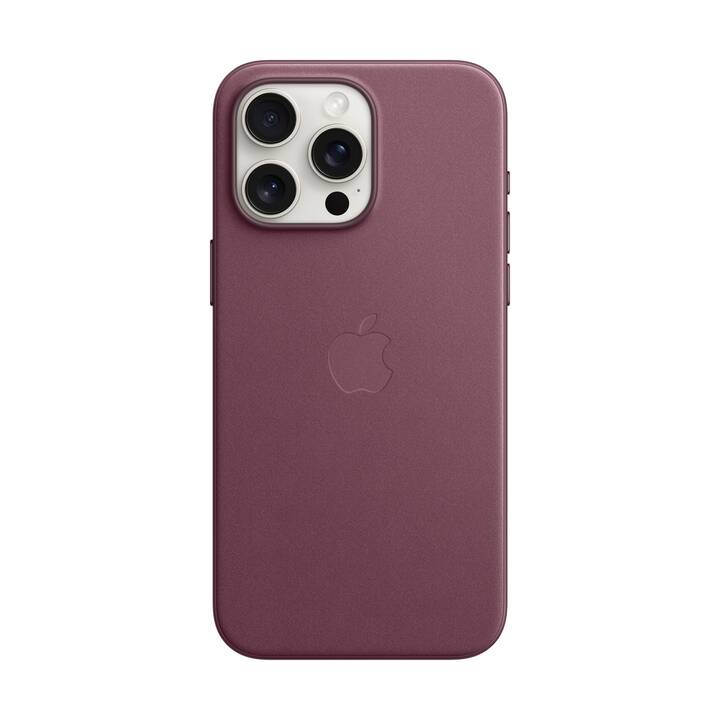 APPLE Backcover Fine Woven (iPhone 15 Pro, Rouge mûre)