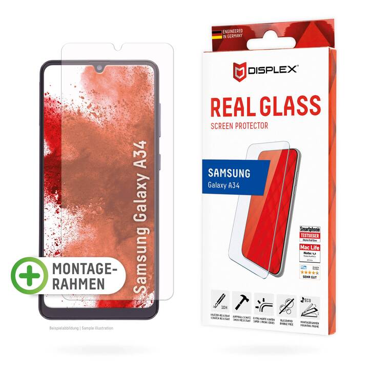 DISPLEX Displayschutzglas Real (Galaxy A34 5G, 1 Stück)