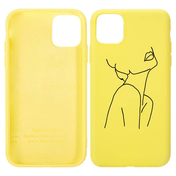 EG coque arrière pour iPhone 13 6.1" (2021) - jaune - de l'art