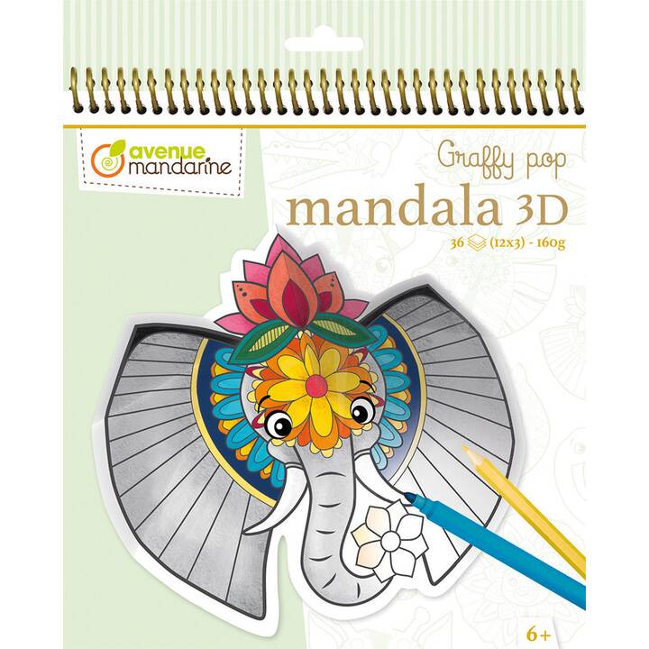 AVENUE MANDARINE 3D Savanne Libro da colorare