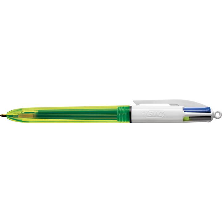 BIC Kugelschreiber Fluo (Gelb, Blau, Schwarz, Rot)