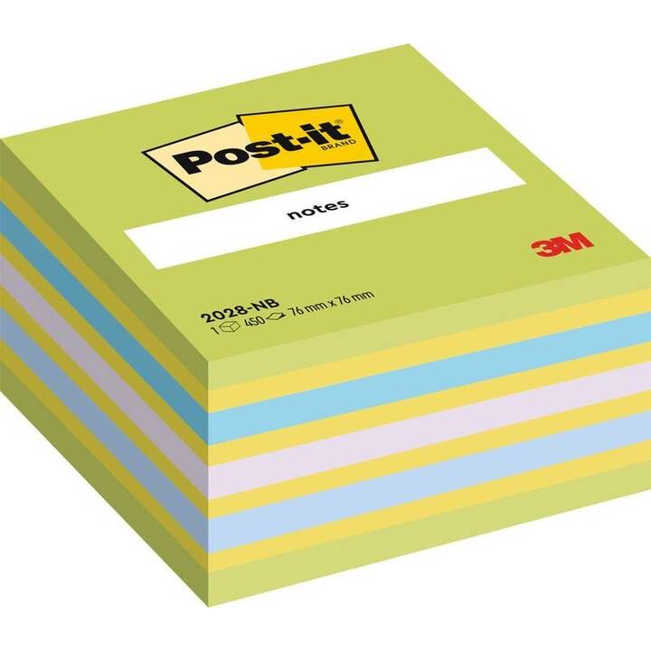 3M Notes autocollantes Post-it (450 feuille, Vert, Bleu)