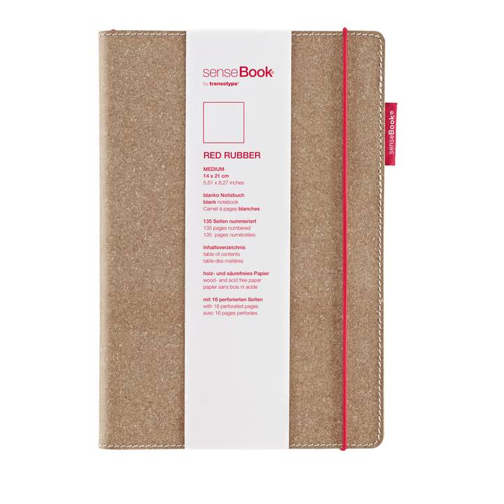 TRANSOTYPE senseBook RED RUBBER A5 M beige