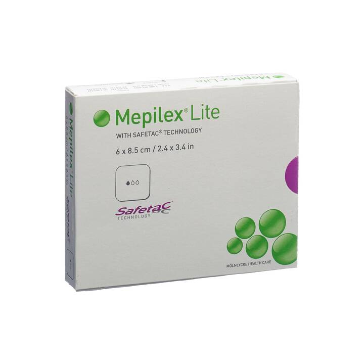 MEPILEX Pansement Lite (6 cm x 8.5 cm, 5 pièce)