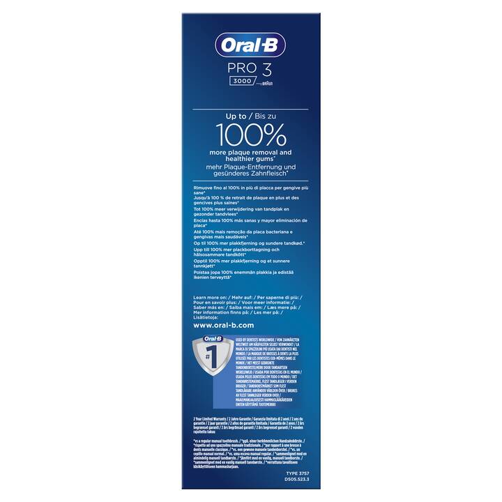 ORAL-B Pro 3 3000 Sensitive Clean  (Noir)