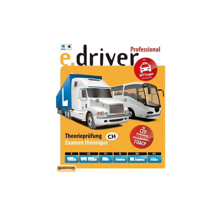 E-UNIVERSITY e.driver Professional (Versione completa, Tedesco, Francese)