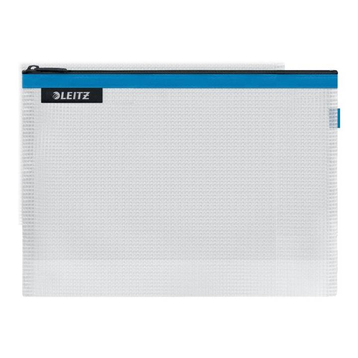 LEITZ Pochette courier WTraveller (Transparent, Bleu, Blanc)
