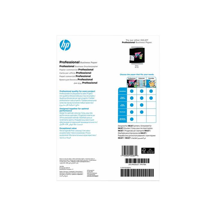 HP Professional Carta fotografica (150 foglio, A4, 180 g/m2)