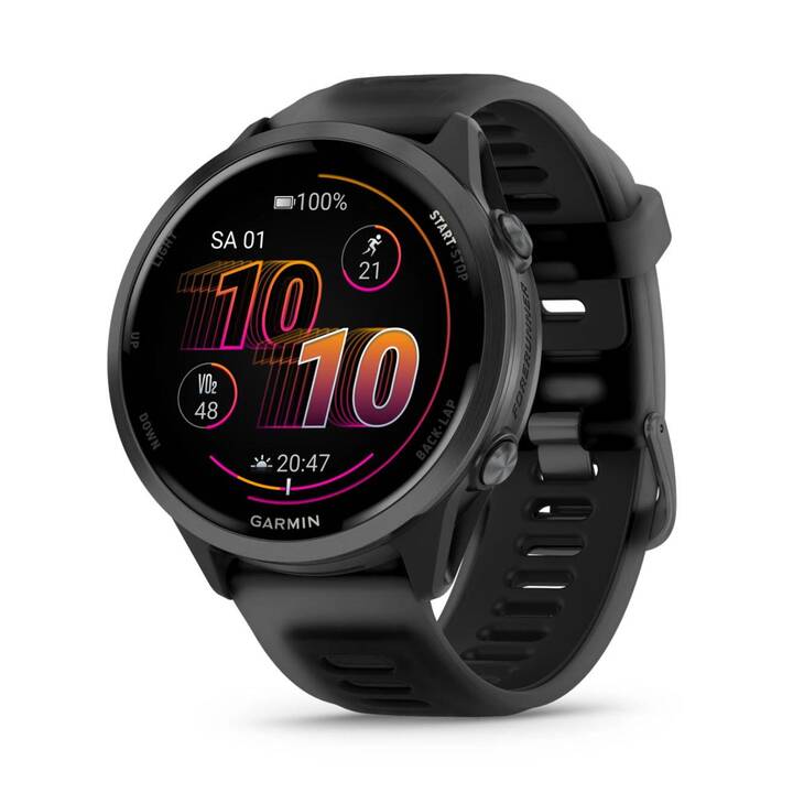GARMIN Forerunner 265 (46 mm, Taille unique, Noir) - Interdiscount