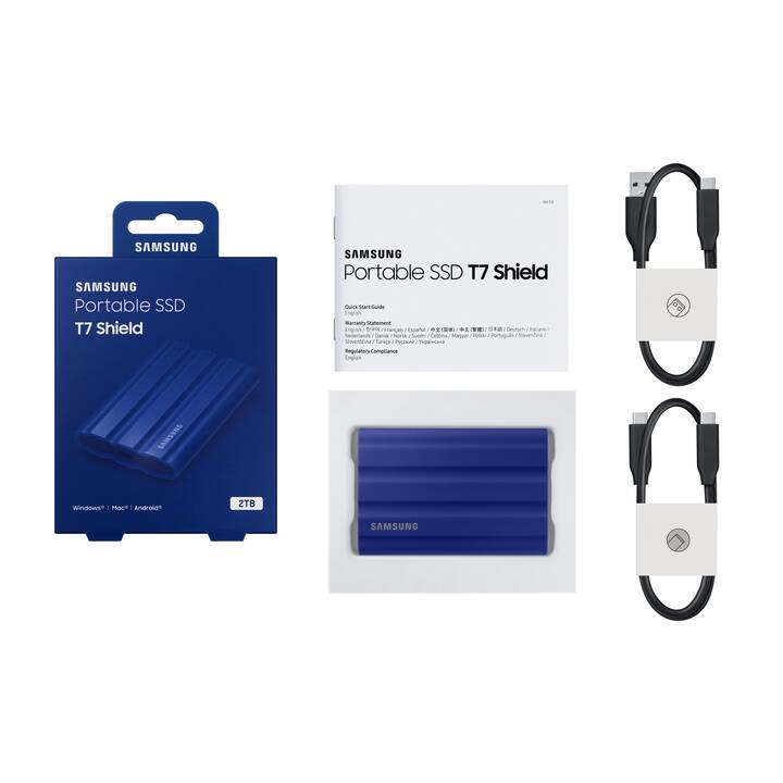 SAMSUNG T7 Shield (USB Typ-C, 2 TB, Blau)