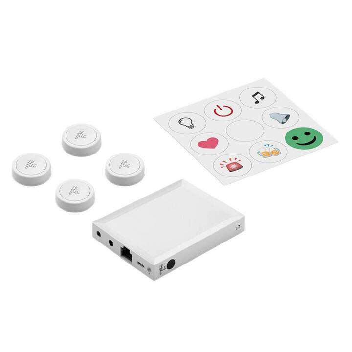 FLIC Hub LR + 4 x Flic 2 Starter Kit (WiFi, Bluetooth)