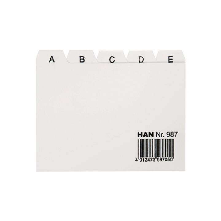 HAN Cartes-guides (A7, Blanc, 1 pièce)