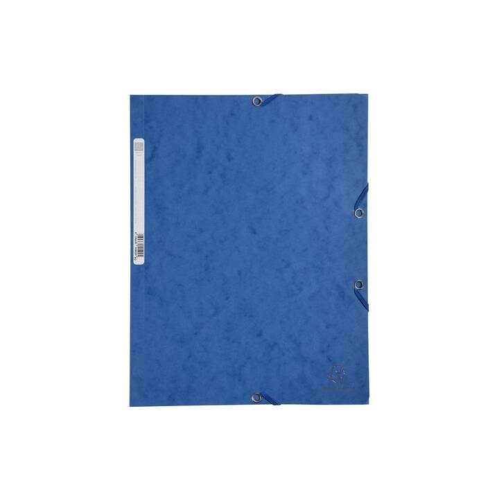 EXACOMPTA Dossier à élastique (Bleu, Bleu clair, Turquoise, A4, 3 pièce)