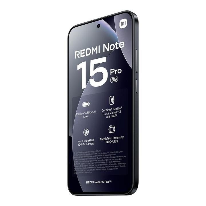 XIAOMI Redmi Note 15 Pro (256 GB, Schwarz, 6.83