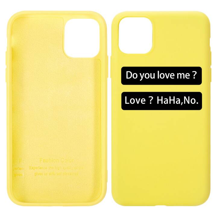 EG Coque pour iPhone 12 Pro Max 6.7" (2020) - jaune - amour