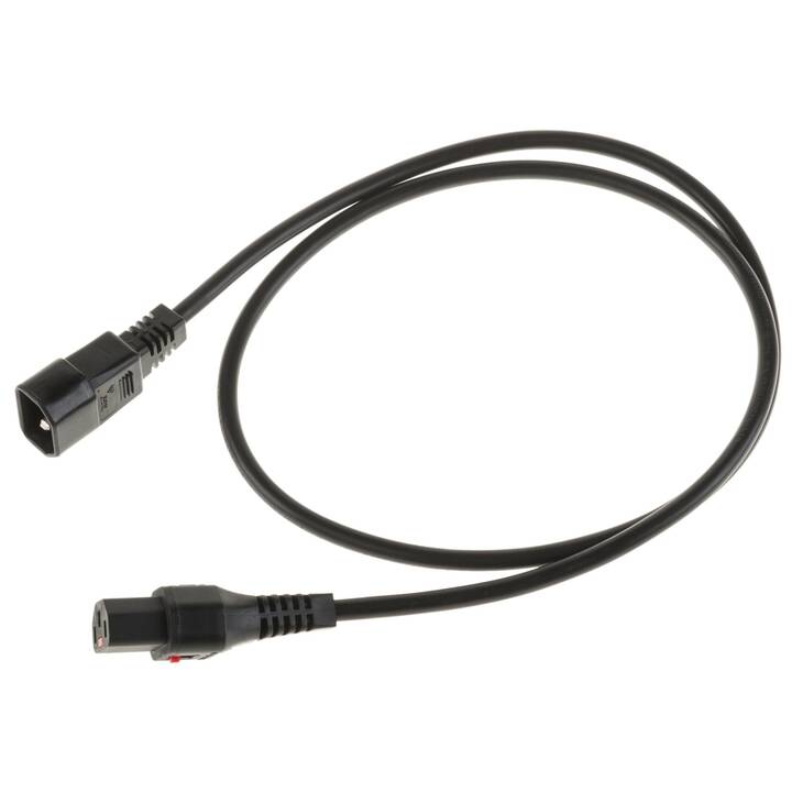 IECLOCK Câble secteur (C13 / C14, 1000 mm, Noir)