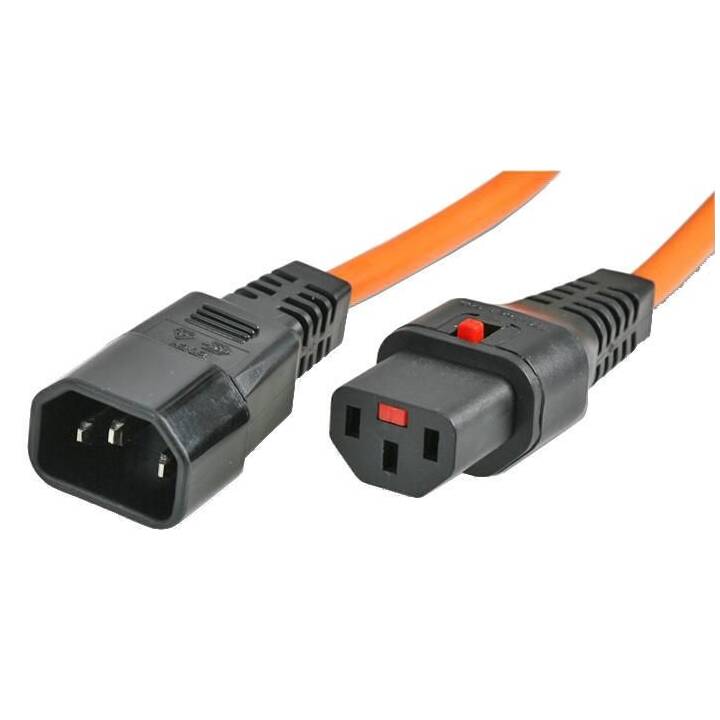 IECLOCK Câble secteur (C13 / C14, 1500 mm, Orange)