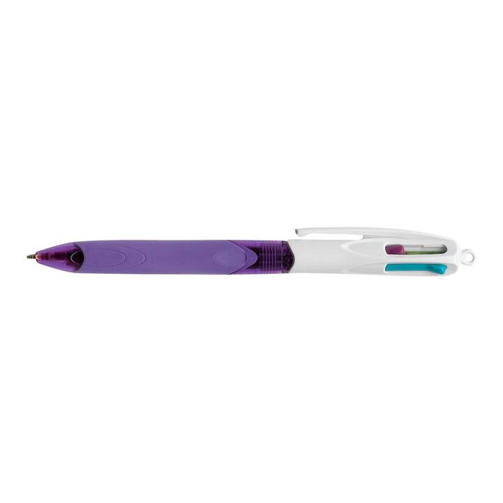BIC Kugelschreiber 4C Grip Fashion (Pink, Blau, Violett, Grün)