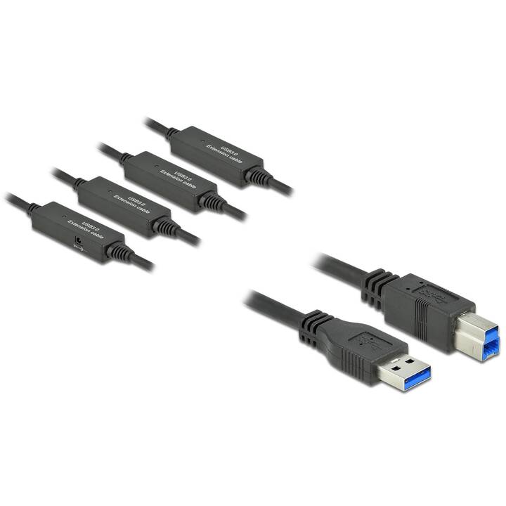 DELOCK Câble de connexion (USB 3.0 Type-B, USB 3.0 Type-A, 20 m)