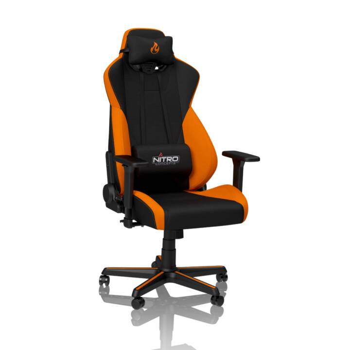 NITRO CONCEPTS Gaming Chaise S300 (Orange, Noir)