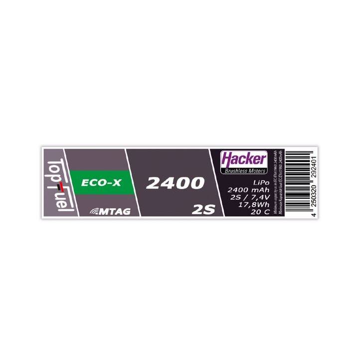 HACKER Accumulatore RC TopFuel ECO-X (LiPo, 2400 mAh, 7.4 V)