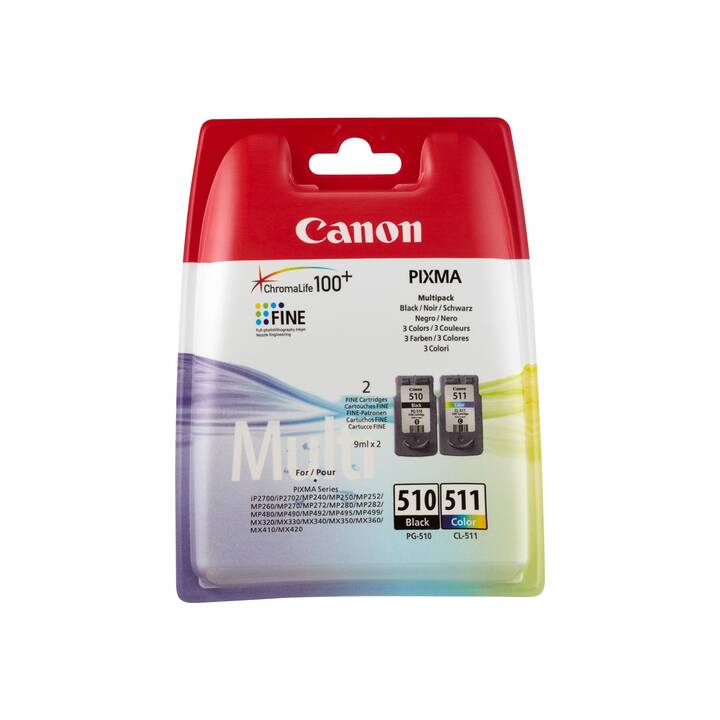 CANON PG-510/CL-511 (Jaune, Noir, Magenta, Cyan, Duopack)