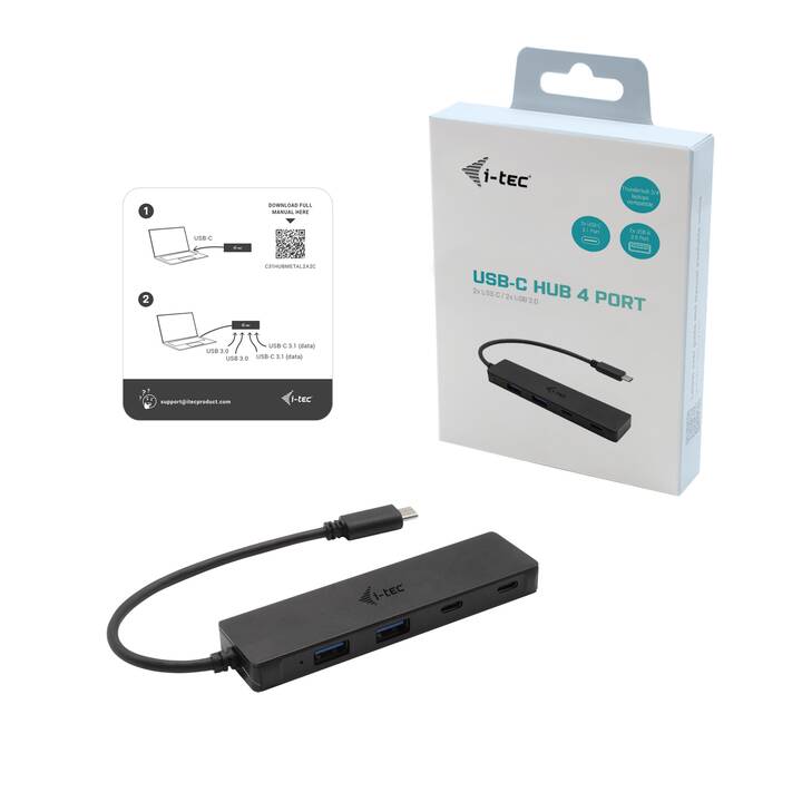 I-TEC C31HUBMETAL2A2C (2 Ports, USB Type-A, USB Type-C)