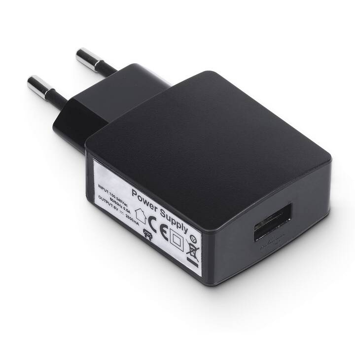 ALPHA ELETTRONICA Reisestromadapter (USB / Eurostecker, Typ C, Schwarz)