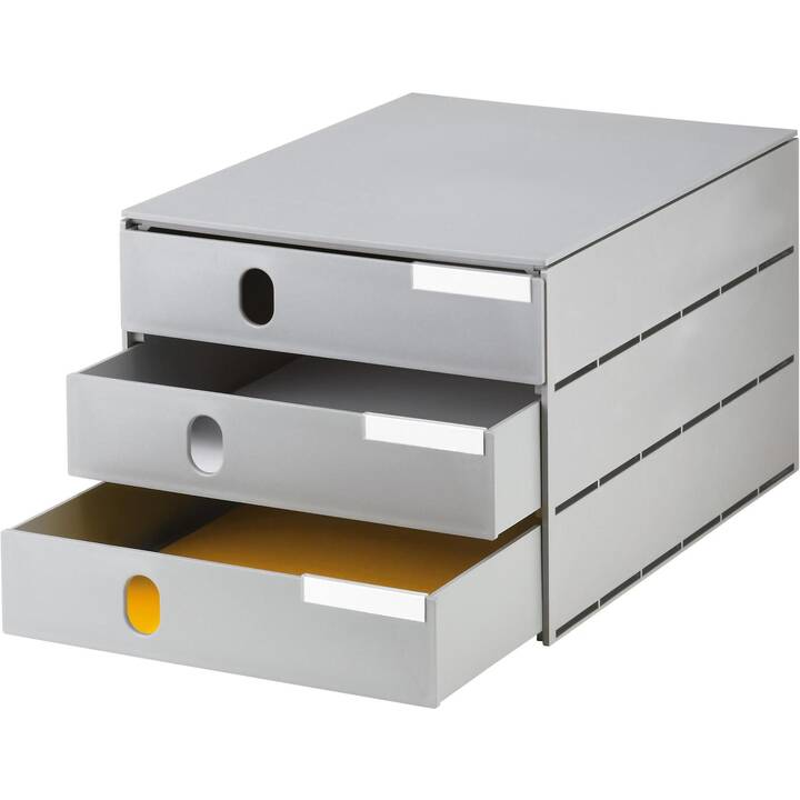 STYRO Büroschubladenbox (C4, 24.3 cm  x 33.5 cm  x 20 cm, Grau)