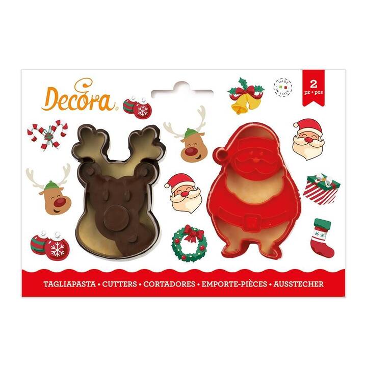 DECORA Tagliabiscotti (Animale, Babbo Natale, 2 pezzo)